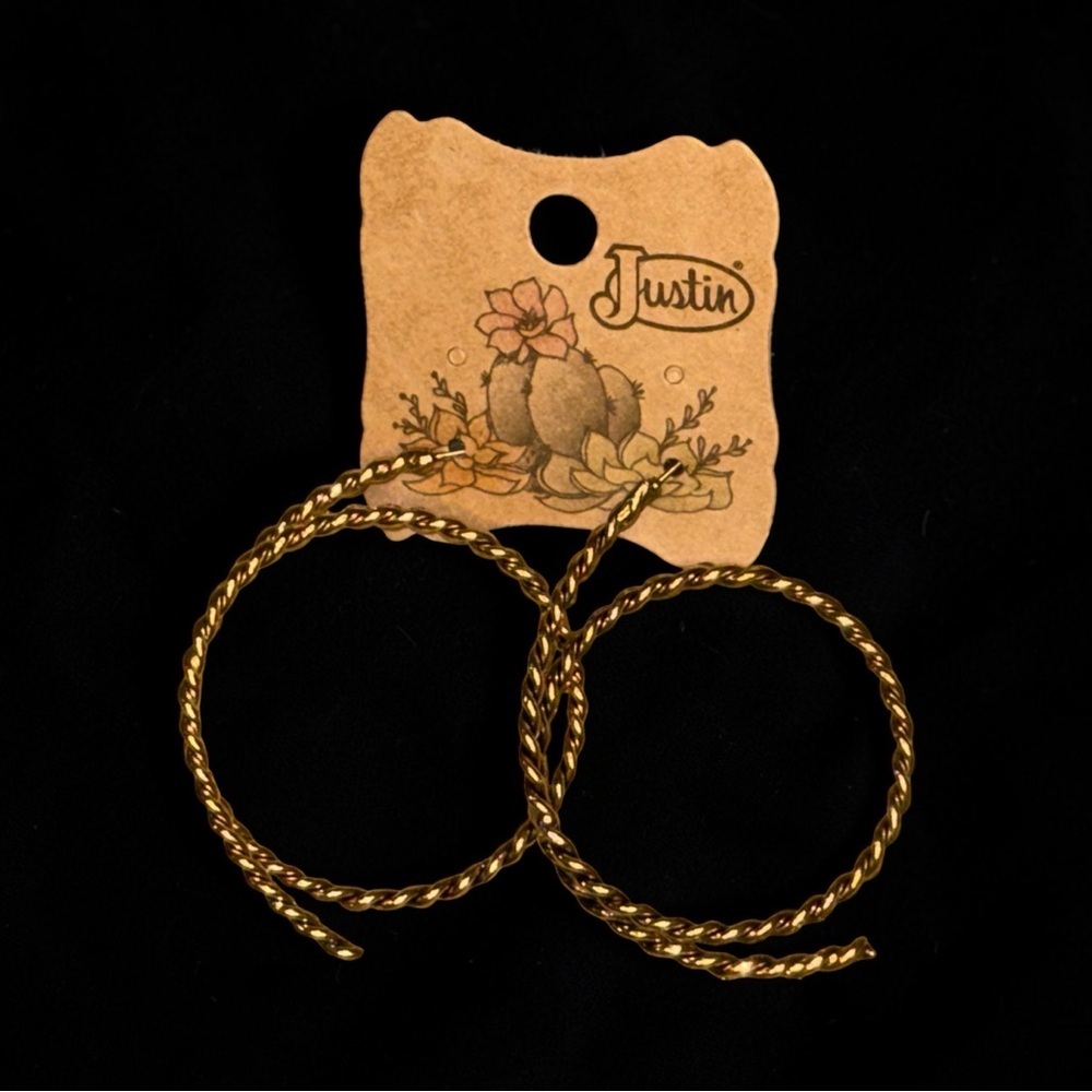 Justin Gold Twisted rope Earrings